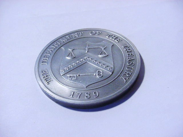 The Department Of The Treasury 1789 Pewter Token Scale Stars and