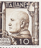 10 Cent, Italian Stamp, 1941, Brown, Adolf Hitler & Benito Mussolini - Roadshow Collectibles