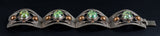 Bracelet Silver, 4 Panels, Filigree Accents, Large & Small Cabochons - Roadshow Collectibles