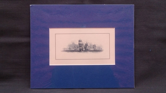 Printers Proof, Five Schooners Sailboat with Steam Power, Rough Waters - Roadshow Collectibles