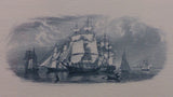 Engraved Printers Proof, A Group Of Schooners Anchored In Calm Waters - Roadshow Collectibles