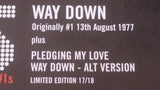 Elvis Presley, Way Down, 45 Vinyl Record, 1977, Limited Edition 17/18 - Roadshow Collectibles