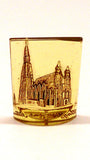 German Historic Structures, Pressed Glass, 1942, 2pcs Yellow, 1pc Blue - Roadshow Collectibles