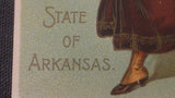 Postcard, USA State Girl Postcard, State Of Arkansas, Made In Germany - Roadshow Collectibles