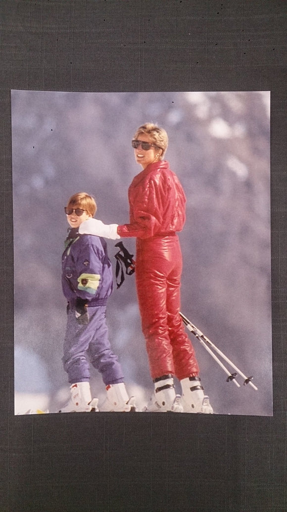 Princess Diana & William, Colour Photo, Skiing In Kuala Lumpur, 8