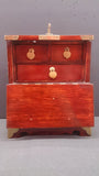 Jewellery Chest, Japanese, Keyaki Wood, Lacquered, Brass Metal Work - Roadshow Collectibles