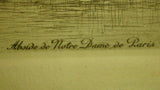 Notre Dame Cathedral, Paris, France, Etching On Parchment - Roadshow Collectibles