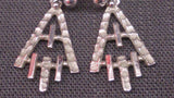 Earrings, Silver, MCM Brutalist Style Screw Back Earrings, By Van Dell - Roadshow Collectibles