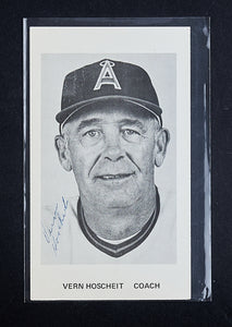 Vern Hoscheit, California Angels, Coach, Autographed Photograph - Roadshow Collectibles