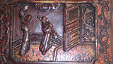 Relief Chinese Lacquered Wall Panel, Hand Carved, Two Figures Dancing - Roadshow Collectibles