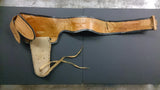 Tanned Leather Belt & Holster, Right Hand, Two-Toned, Floral Tooling - Roadshow Collectibles