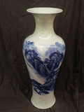 Vase, Porcelain Chinese Glazed Celadon Neck & Base, Blue & White Scene - Roadshow Collectibles