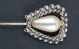 Hairpin, Bulb Shaped Pearl, Framed By a Braided Beaded Rope Design - Roadshow Collectibles