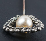 Hairpin, Bulb Shaped Pearl, Framed By a Braided Beaded Rope Design - Roadshow Collectibles