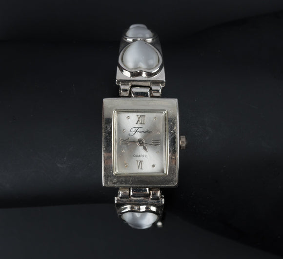 Quartz Women's Watch, Silver, Wrist Band Heart Design, Swiss Parts - Roadshow Collectibles