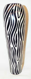 Studio Ceramic Vase, Black and White Zebra Design Pattern - Roadshow Collectibles