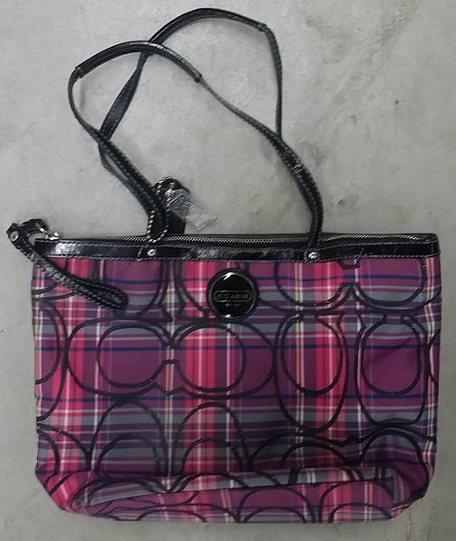 Coach Poppy Signature Tartan hotsell Plaid Tote