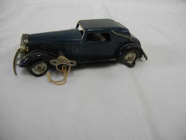 Tri-ang minic boxed 1937 tinplate clockwork 18M Vauxhall newest Town Coupe with key