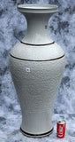 Vase, White Porcelain, Chinese, Black Rings, Embossed Patterns - Roadshow Collectibles