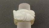 Jade Ring, Myanmar Burmese Jade Hand Carved, White, Grey, Brown, Green - Roadshow Collectibles