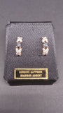 Earrings, 18K Gold, Over Silver, Genuine Sapphires, Diamond Accents - Roadshow Collectibles