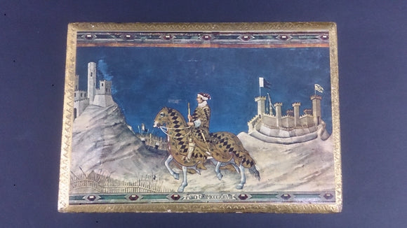 Florentine Jewellery Box, Hand Painted, Palace, Wall, Rider & Horse - Roadshow Collectibles