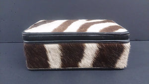 Decorative Box, Zebra Skin, From The Zimmerman Taxidermists In Nairobi - Roadshow Collectibles