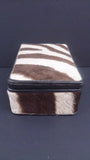 Decorative Box, Zebra Skin, From The Zimmerman Taxidermists In Nairobi - Roadshow Collectibles