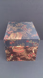 Yi Lin Arts & Treasures Of China Silk Storage Box Brown Gold Burgundy - Roadshow Collectibles
