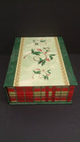 Jewellery Box, Christmas Theme with Plaid, Solid Green, Floral Pattern - Roadshow Collectibles