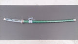 Japanese Samurai Sword, Chrome Alloy Fittings, Green Handle & Sheath. - Roadshow Collectibles