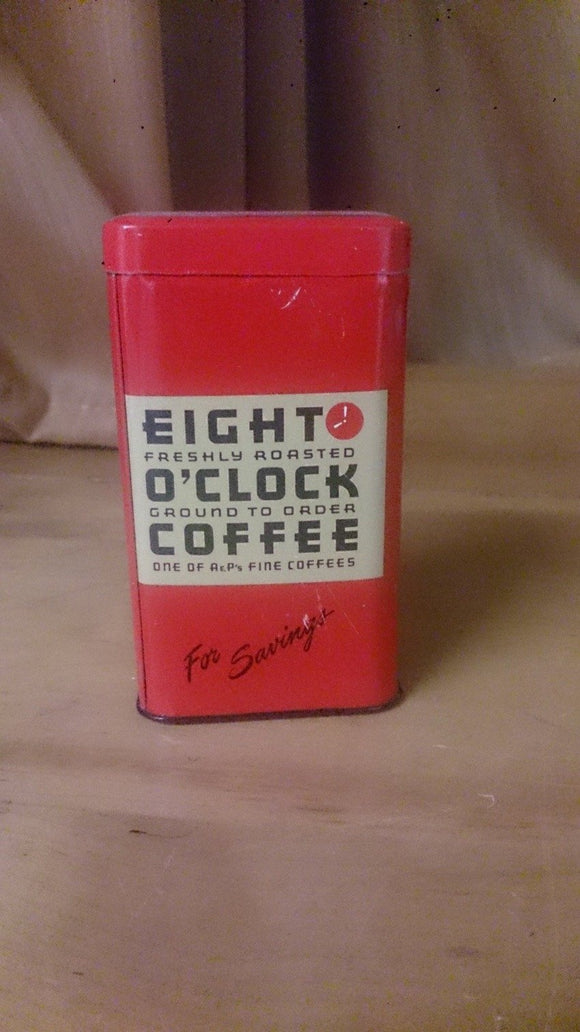 Eight O'Clock Coffee Still Bank Tin Litho Freshly Roasted A&P's Coffee - Roadshow Collectibles