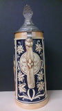 Ceramic Beer Stein, Lid Covered, Scene, People Drinking around a Table - Roadshow Collectibles