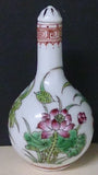 Snuff Bottle Porcelain, Hand Painted Flowers and Grasshopper, Chinese - Roadshow Collectibles