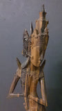 Cambodia Thailand Khmer Dancer, Hand Carved Teak, Large Head Dress - Roadshow Collectibles