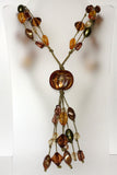 Necklace, Multi Roped, Fancy Earthy Coloured Beads - Roadshow Collectibles