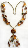 Necklace, Multi Roped, Fancy Earthy Coloured Beads - Roadshow Collectibles