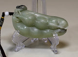 Pendant, Hetian Jade, Hand-Carved, Two Pods Of Peas & Lady Bug - Roadshow Collectibles