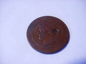 France 10 Centimes 1887 - Roadshow Collectibles