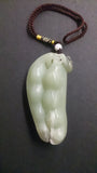 Pendant, Hetian Jade, Hand-Carved, Two Pods Of Peas & Lady Bug - Roadshow Collectibles