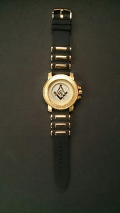 Modern Gold Men's Masonic Wristwatch - Roadshow Collectibles