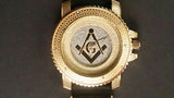 Modern Gold Men's Masonic Wristwatch - Roadshow Collectibles