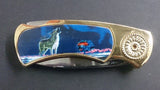 Folding Pocket Knife, Stainless Steel Locking Blade, On Handle a Wolf - Roadshow Collectibles