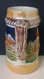 Small Ceramic Beer Mug, No Lid, Woman, Man, Cabin, Church, Luxembourg - Roadshow Collectibles