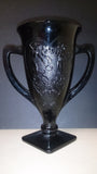 Le Smith Amethyst Glass Double Handled Cup W/Dancing Women Decor on the Outside - Roadshow Collectibles