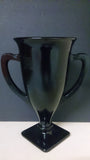 Le Smith Amethyst Glass Double Handled Cup W/Dancing Women Decor on the Outside - Roadshow Collectibles