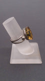 Ring, Sterling Silver Amber Ring, Unique Shape, and Colours - Roadshow Collectibles